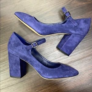 Via Spiga suede Deep Blue Heels